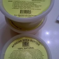 I got three tubs of natural, unrefined shea butter for a really great price.